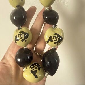 CU Colorado Buffaloes Nut Necklace Kukui Lei 15'' Go Nuts Fans Prime Collegiate
